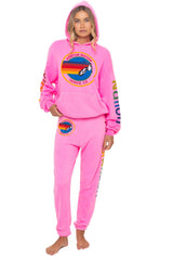 Aviator Nation - Relaxed Pullover Hoodie - Neon Pink
