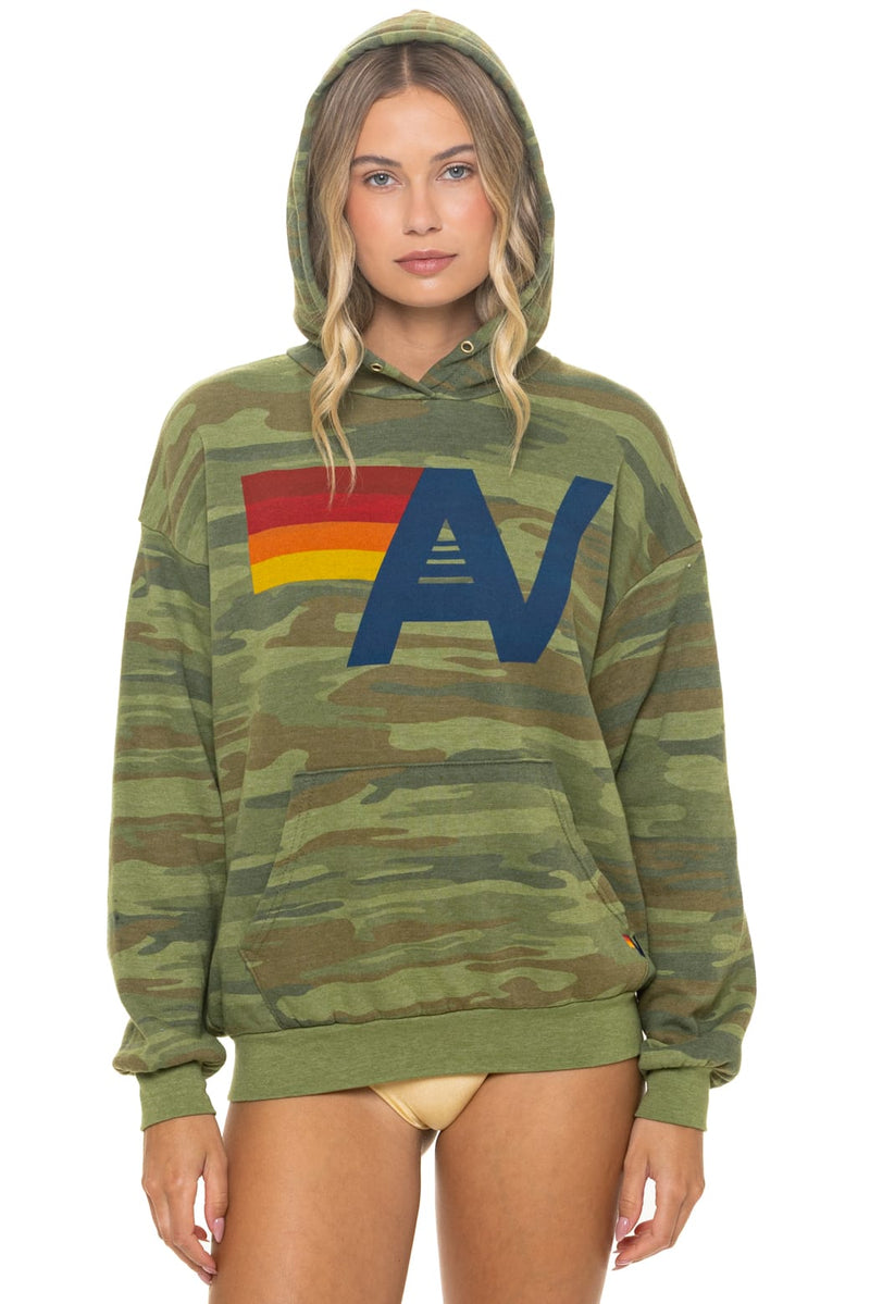 Logo Pullover Relaxed Hoodie in Camo