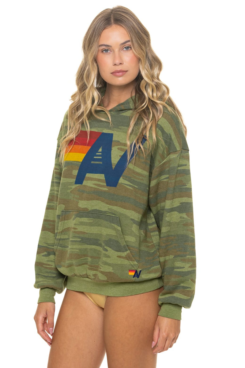 Logo Pullover Relaxed Hoodie in Camo