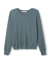 PerfectWhiteTee - Cooper Brushed Waffle Long Sleeve Crew - Slate
