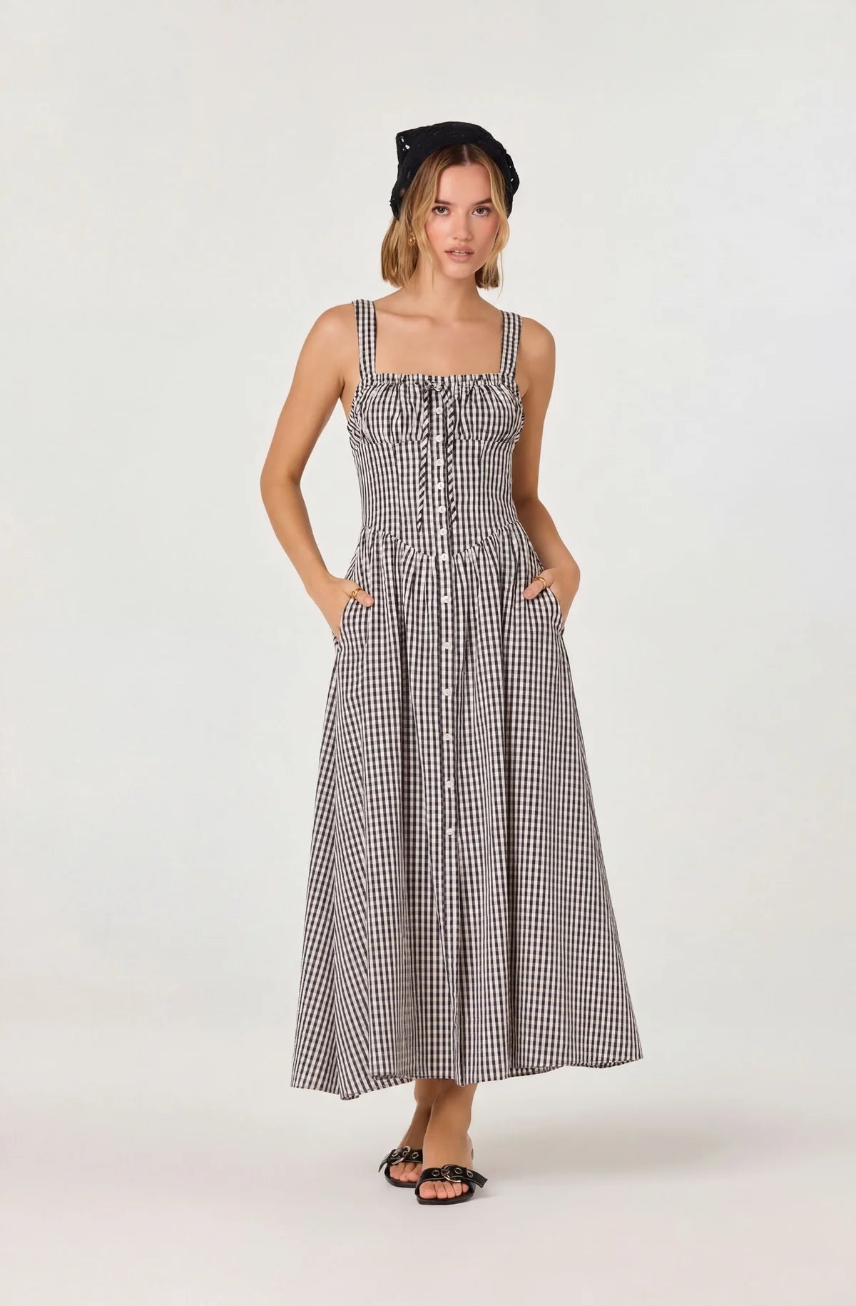 ASTR The Label - Temperance Dress - Black Gingham
