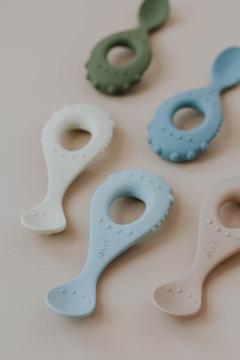 Evri - Silicone Baby Spoon 2-Pack - Evergreen & Meadow