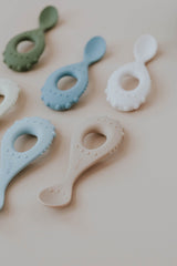 Evri - Silicone Baby Spoon 2-Pack - Ivory & Sand
