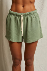 PerfectWhiteTee - Layla French Terry Sweatshorts - Aloe