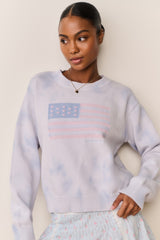 LoveShackFancy - Ty Flag Pullover - Selvedge Sky