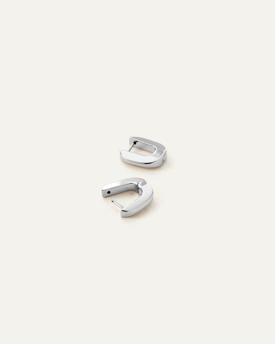 Teeni Toni Huggie Earrings, High Polish Silver