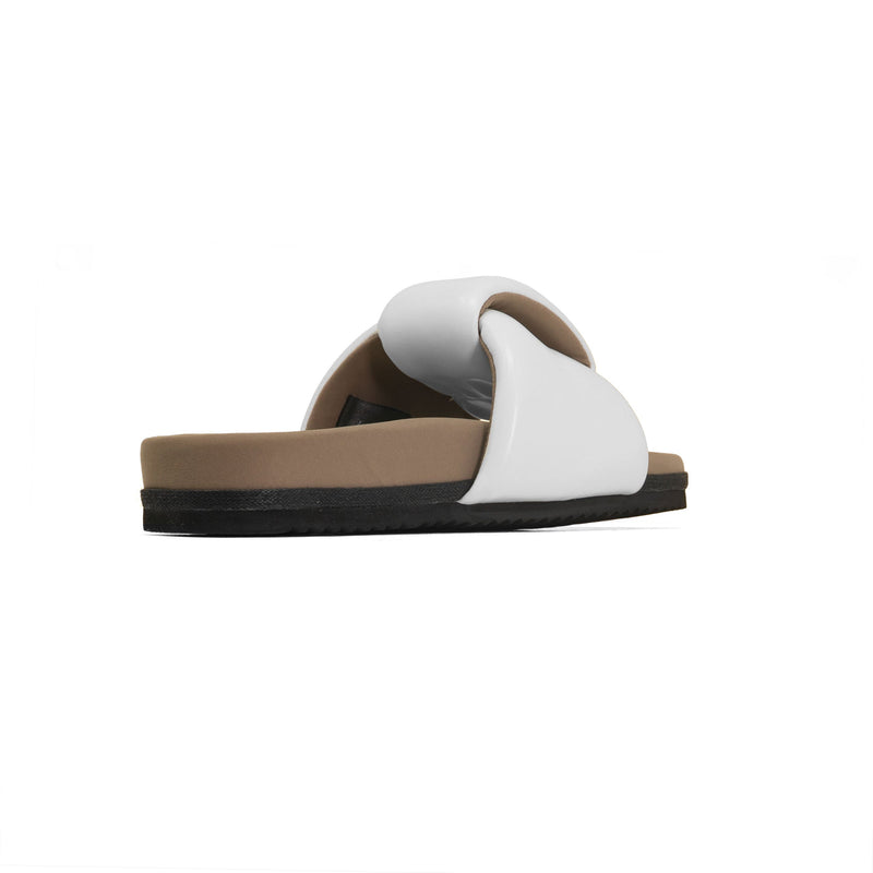 ROAM - Puffed Knotty Sandal Vegan Leather - White