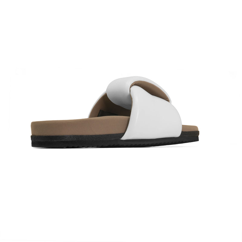 ROAM - Puffed Knotty Sandal Vegan Leather - White