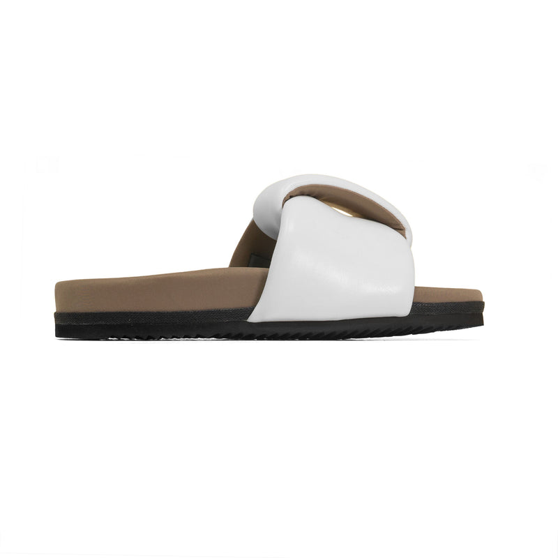ROAM - Puffed Knotty Sandal Vegan Leather - White