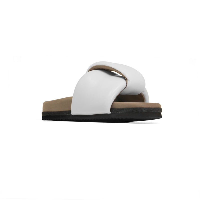 ROAM - Puffed Knotty Sandal Vegan Leather - White