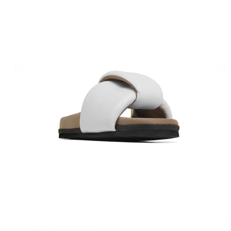 ROAM - Puffed Knotty Sandal Vegan Leather - White