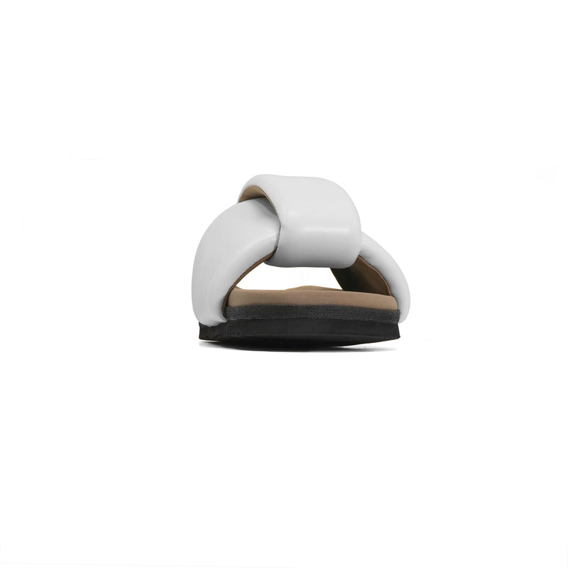 ROAM - Puffed Knotty Sandal Vegan Leather - White