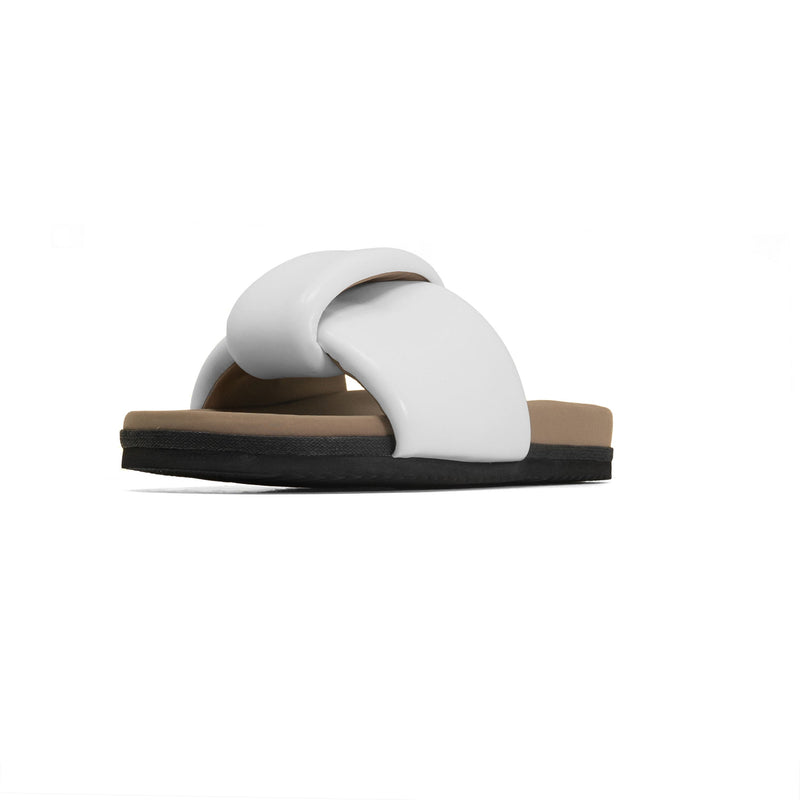 ROAM - Puffed Knotty Sandal Vegan Leather - White