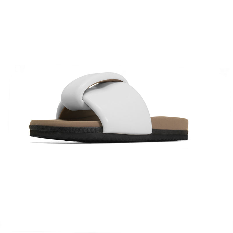 ROAM - Puffed Knotty Sandal Vegan Leather - White