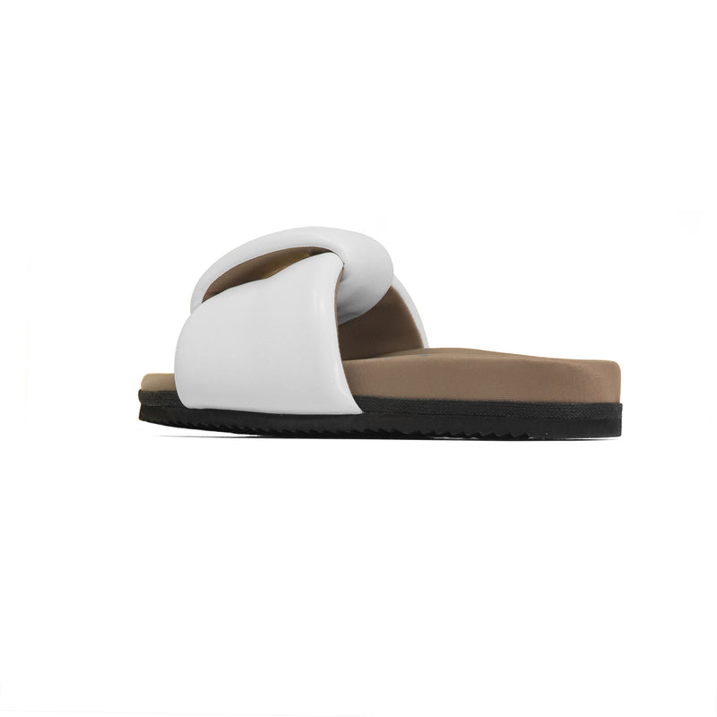 ROAM - Puffed Knotty Sandal Vegan Leather - White