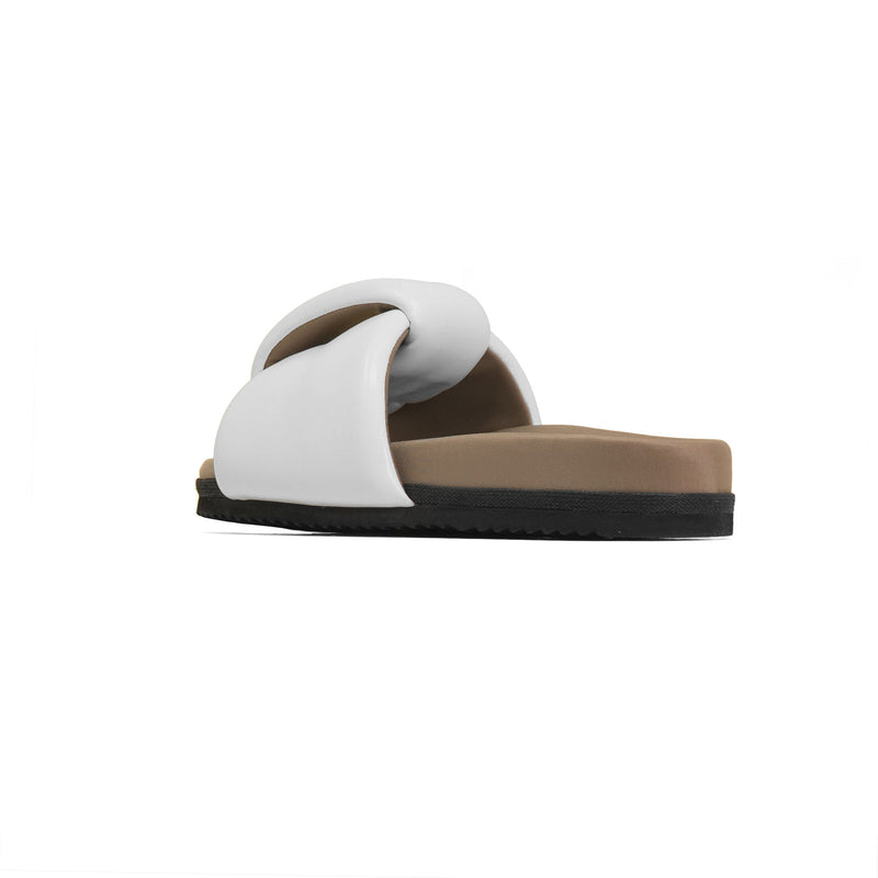 ROAM - Puffed Knotty Sandal Vegan Leather - White