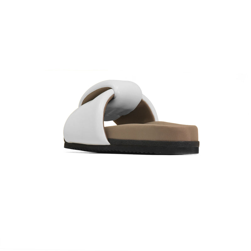 ROAM - Puffed Knotty Sandal Vegan Leather - White