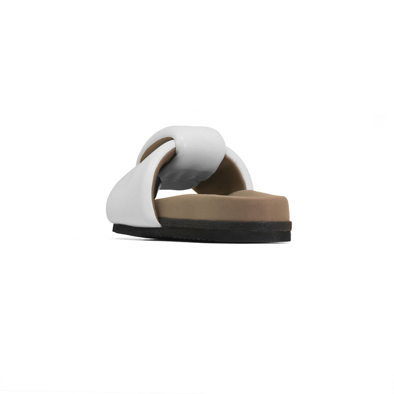 ROAM - Puffed Knotty Sandal Vegan Leather - White
