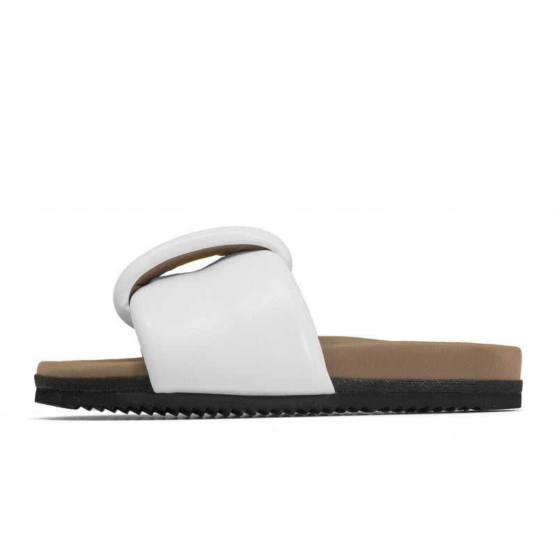 ROAM - Puffed Knotty Sandal Vegan Leather - White