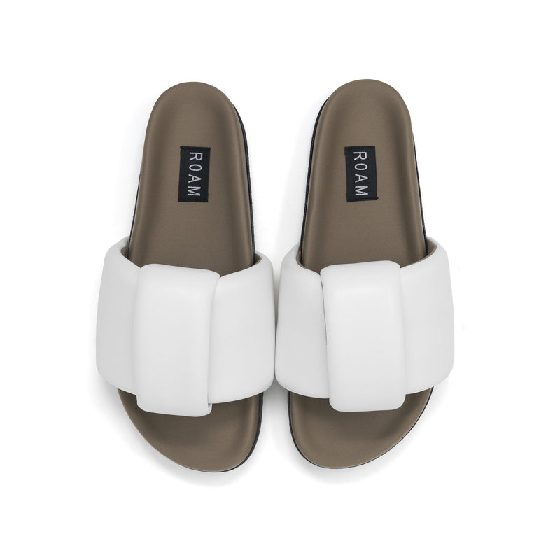 ROAM - Puffed Knotty Sandal Vegan Leather - White