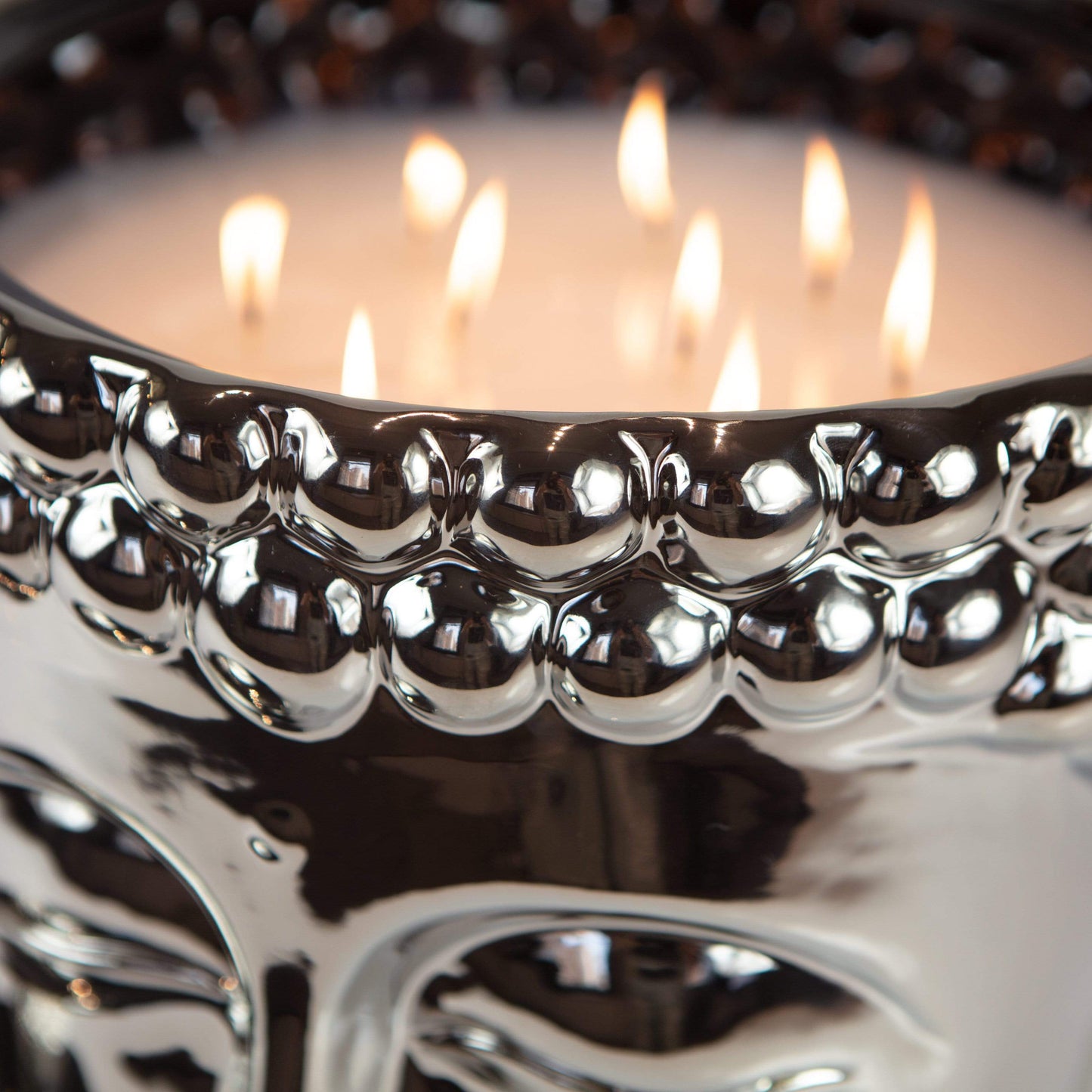 Silver Grande Buddha Candle