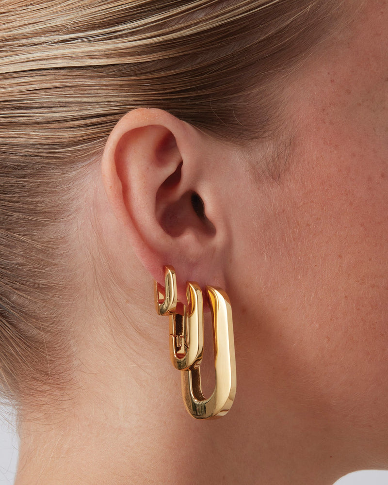 Jenny Bird - U-Link Earrings - High Polish Gold