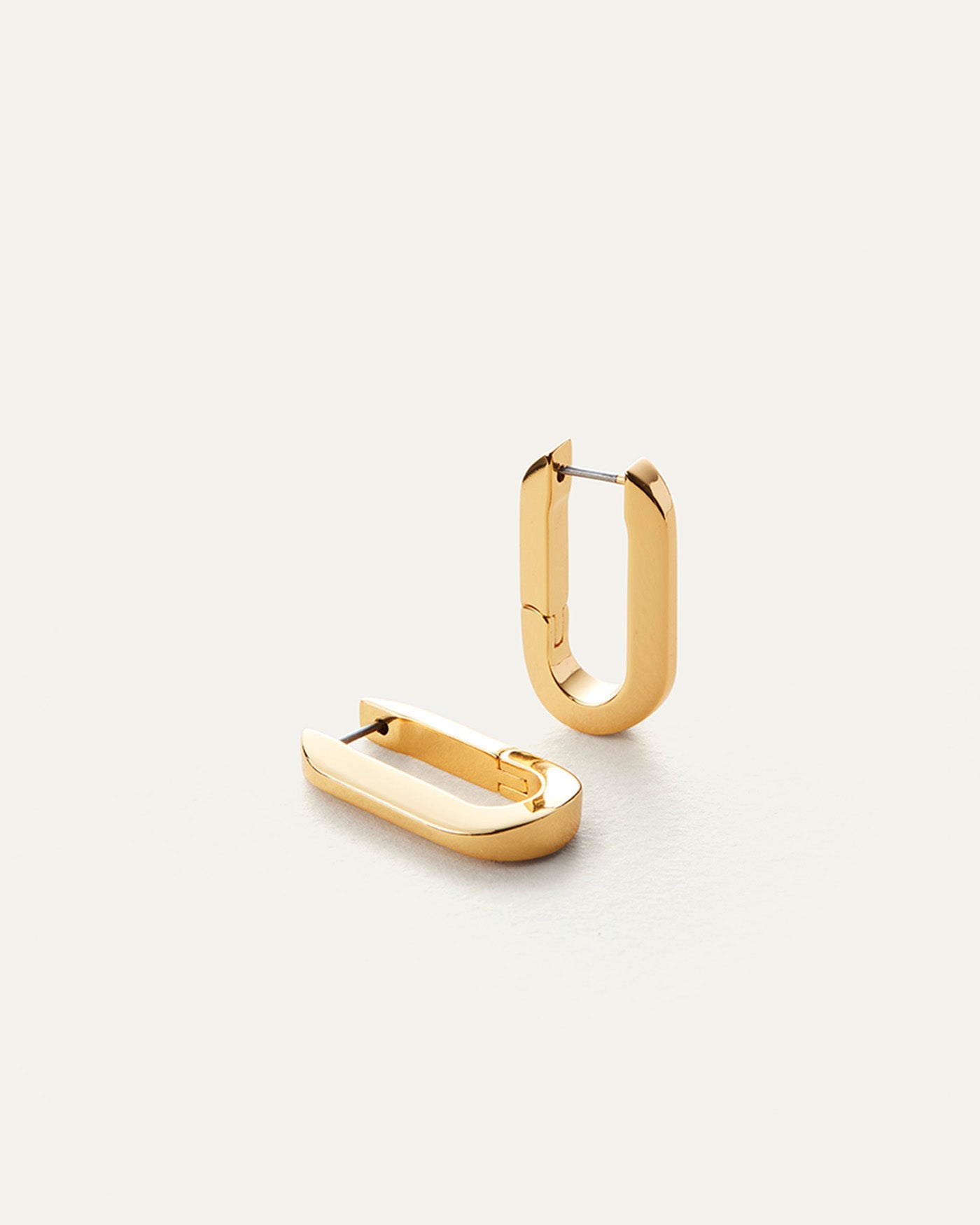 U-Link Earrings, High Polish Gold