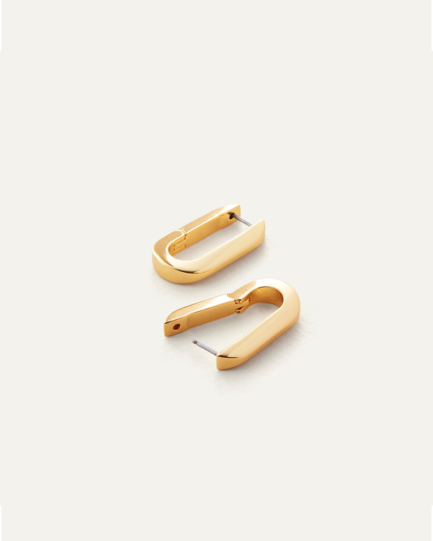 U-Link Earrings, High Polish Gold