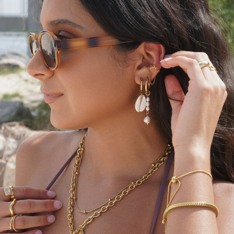 Ellie Vail - Lourdes Round Snake Chain Bracelet