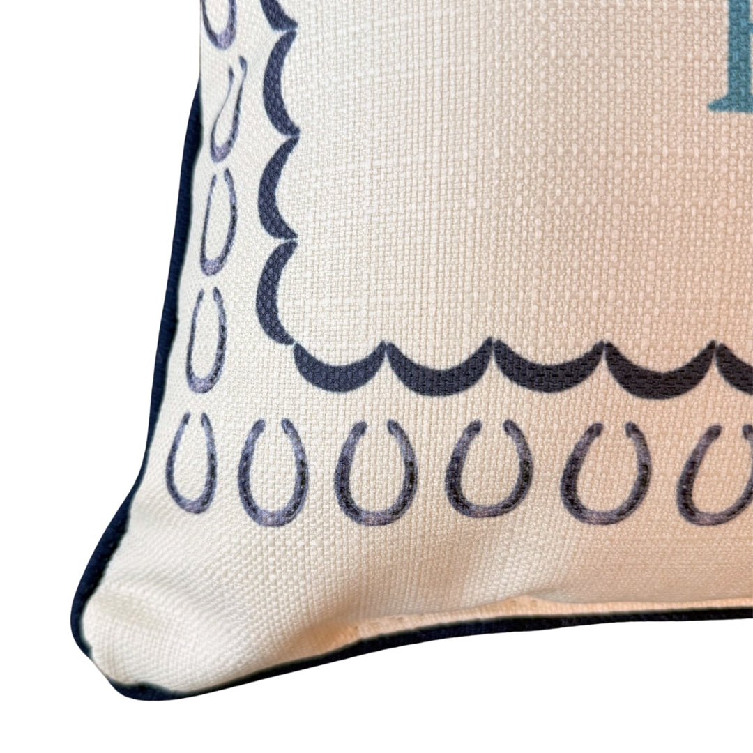 Horseshoe Hometown Pillow - My Old Kentucky Home