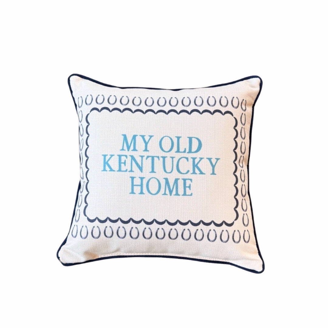 Horseshoe Hometown Pillow - My Old Kentucky Home