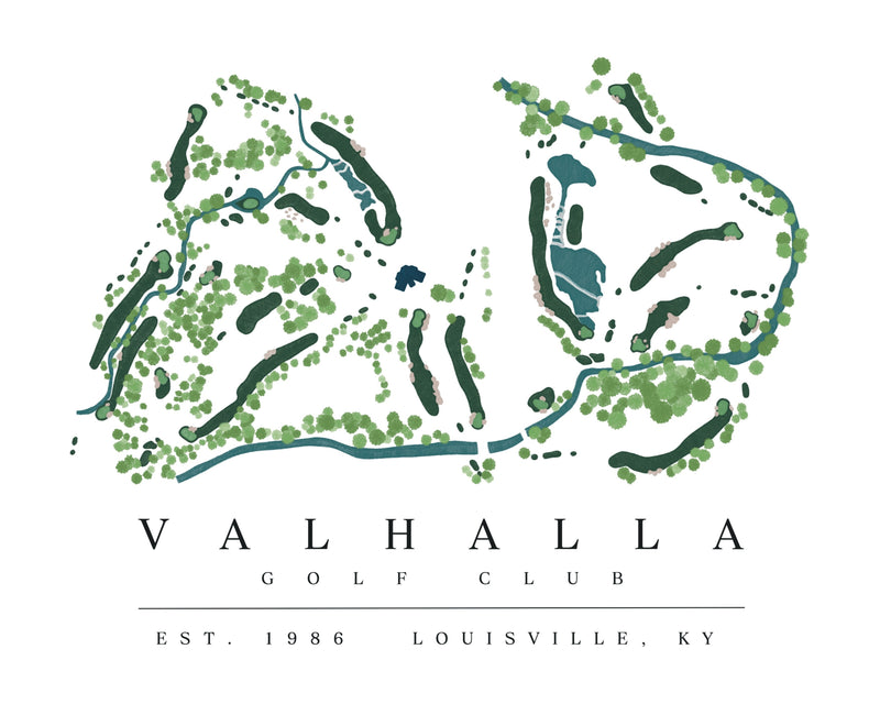 Valhalla Golf Club Golf Print - Framed