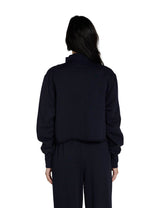 Les Tien - Haley Crop Half Zip Pullover - Navy