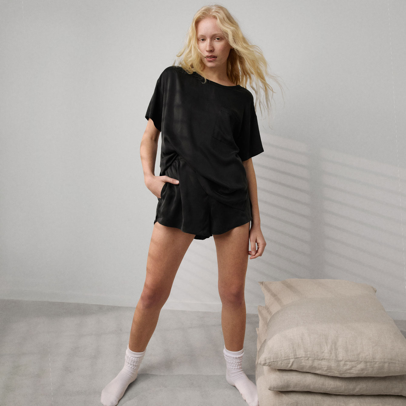 Lunya - Washable Silk Tee Short Set