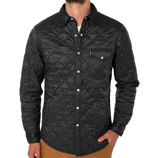 Quilted Shacket, Black
