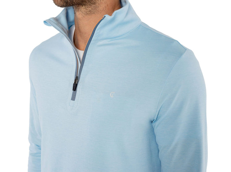 Criquet - Feather Performance Pullover - Heather Blue