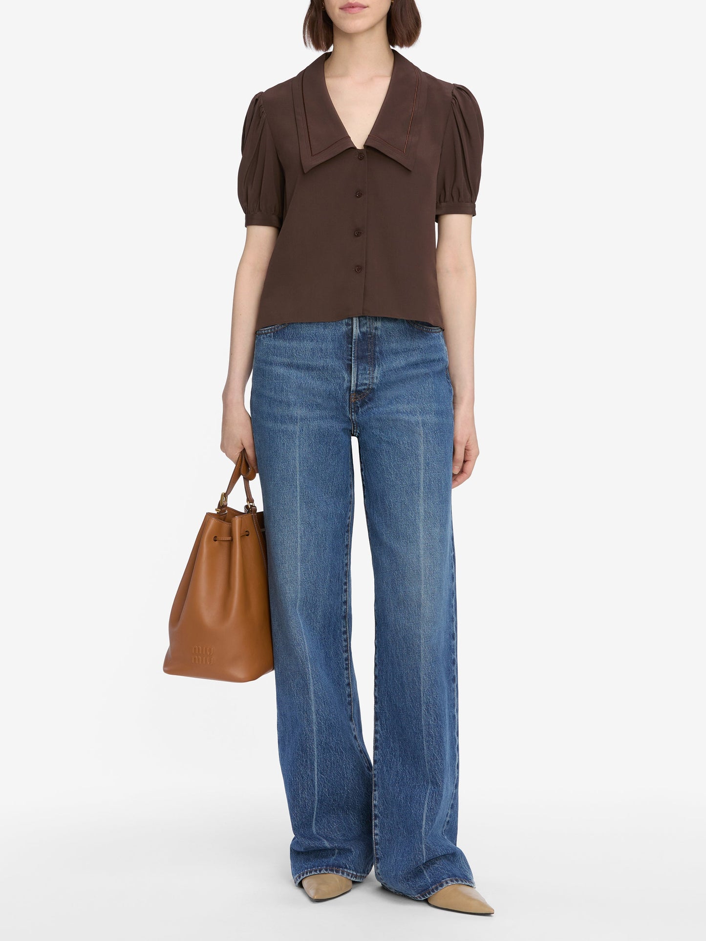 FRAME - The Sailor Blouse - Coffee