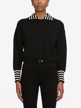 FRAME - The Sailor Pullover - Black Multi