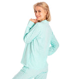 Women's Hepburn Gingham Mint Long PJ Set