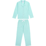 Women's Hepburn Gingham Mint Long PJ Set