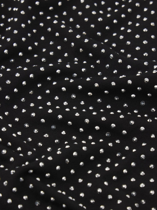 FRAME - The Rhinestone Jersey Top - Black