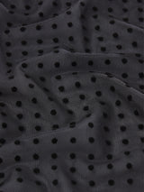 FRAME - The Mesh Polka Dot Top - Black