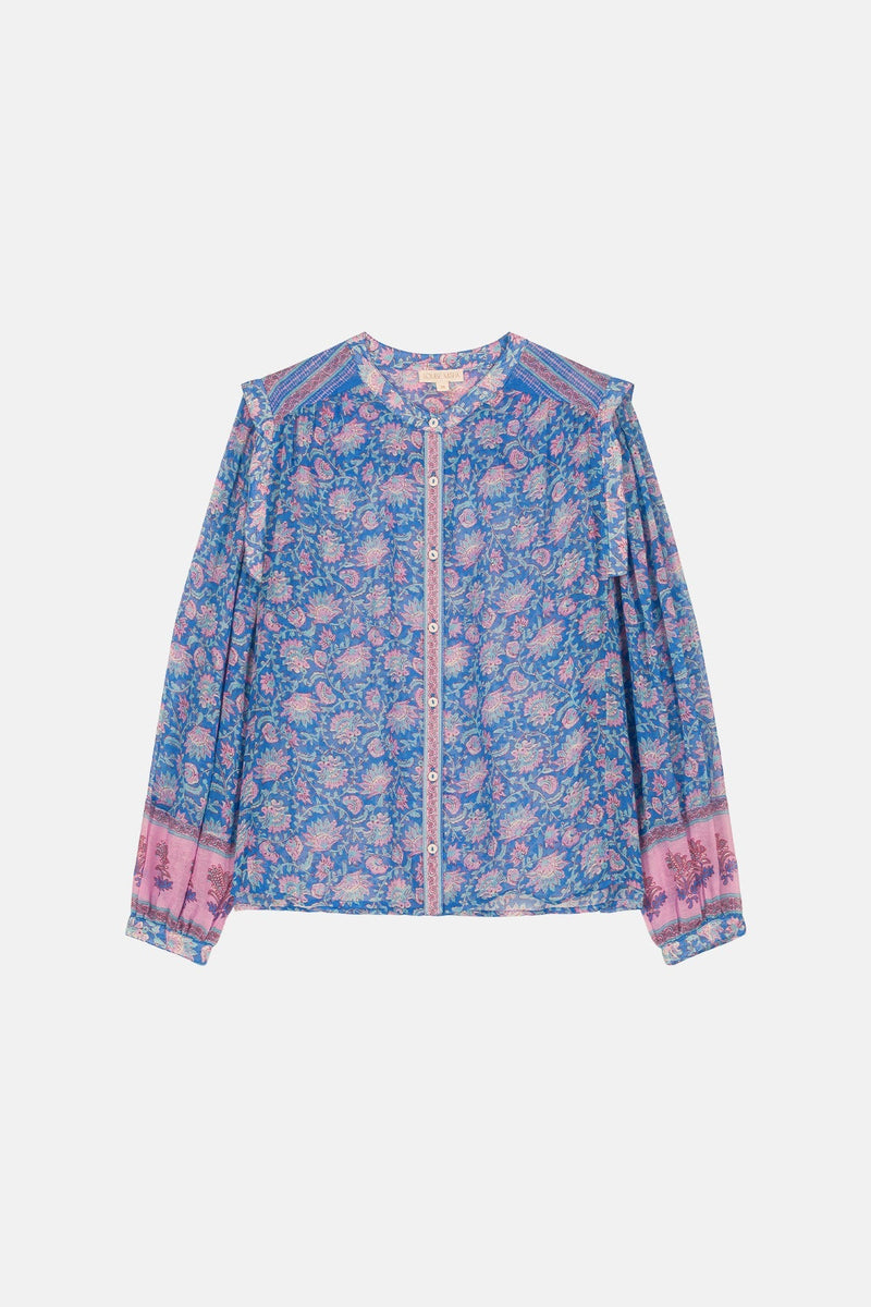 Louise Misha - Jane Blouse - Blue Capri Cove