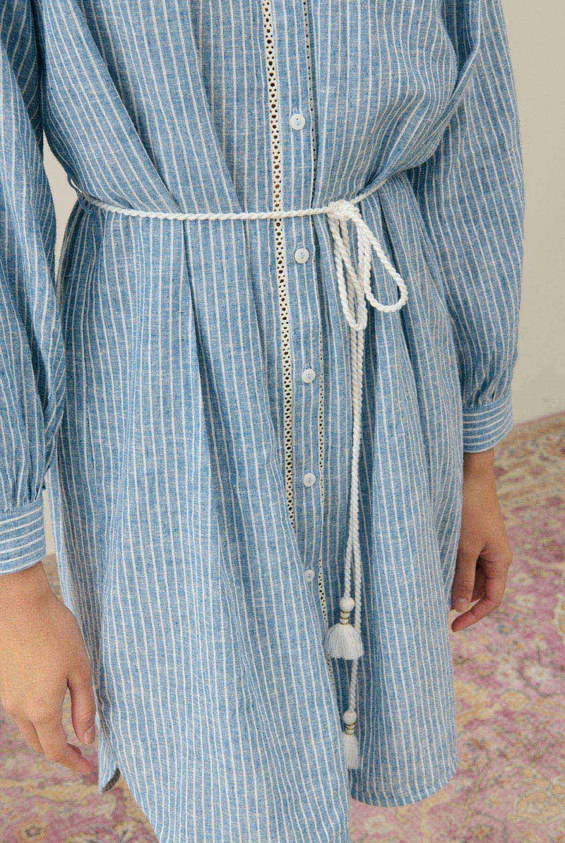 Louise Misha - Diwala Dress - Blue Onda Stripes