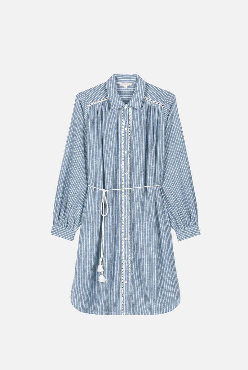 Louise Misha - Diwala Dress - Blue Onda Stripes
