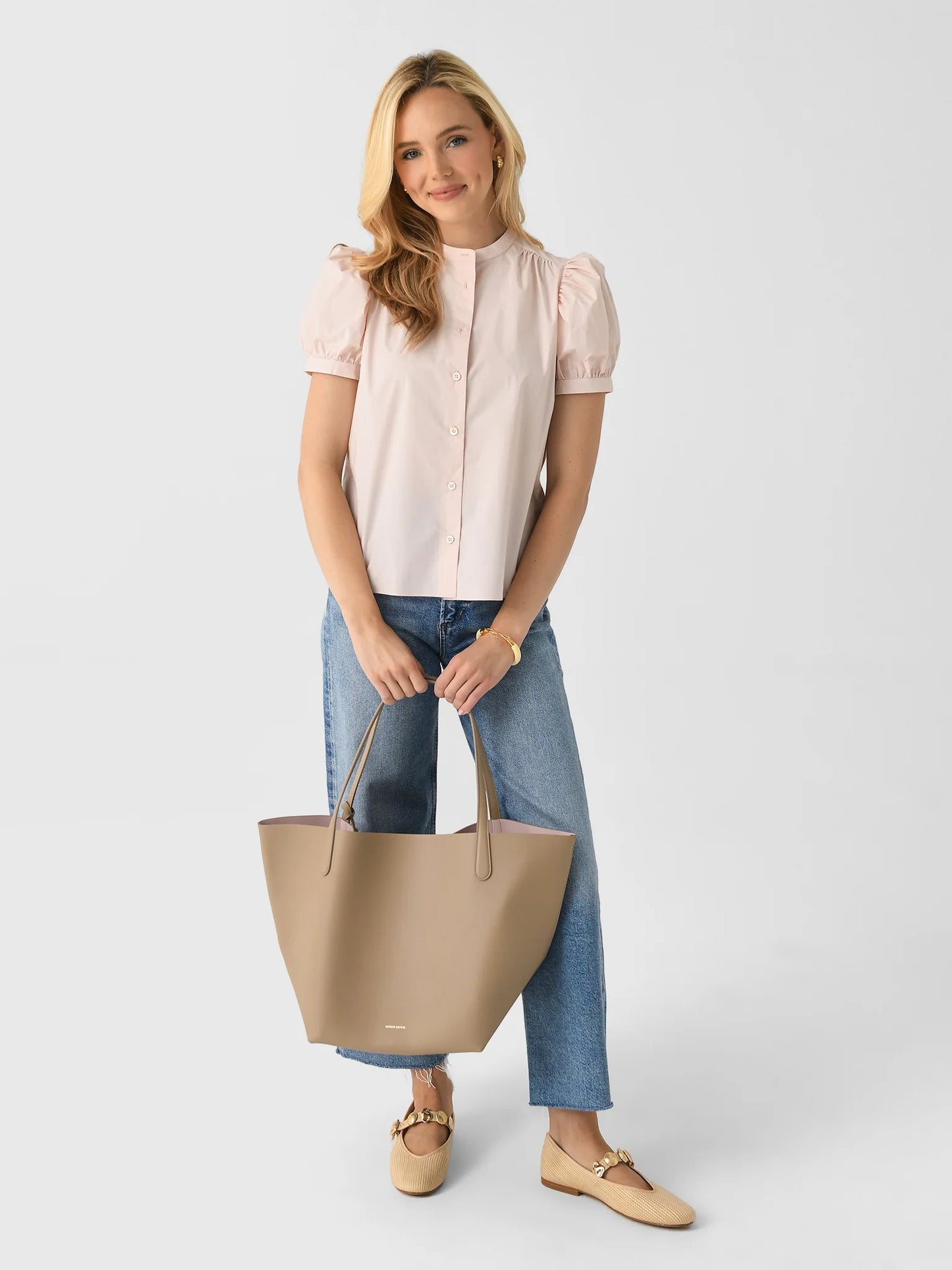FRAME - The Gathered Top - Light Pink
