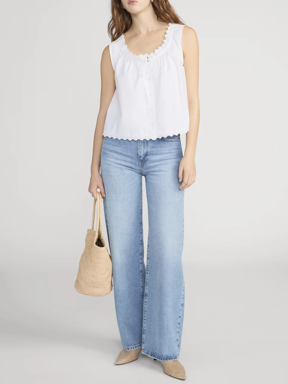 FRAME - The Serene Tank - White