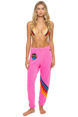 Aviator Nation - All Seasons Circle Chevron Sweatpants - Neon Pink