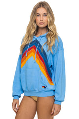 Aviator Nation - Mountain Stitch Chevron Pullover Hoodie Relaxed - Sky