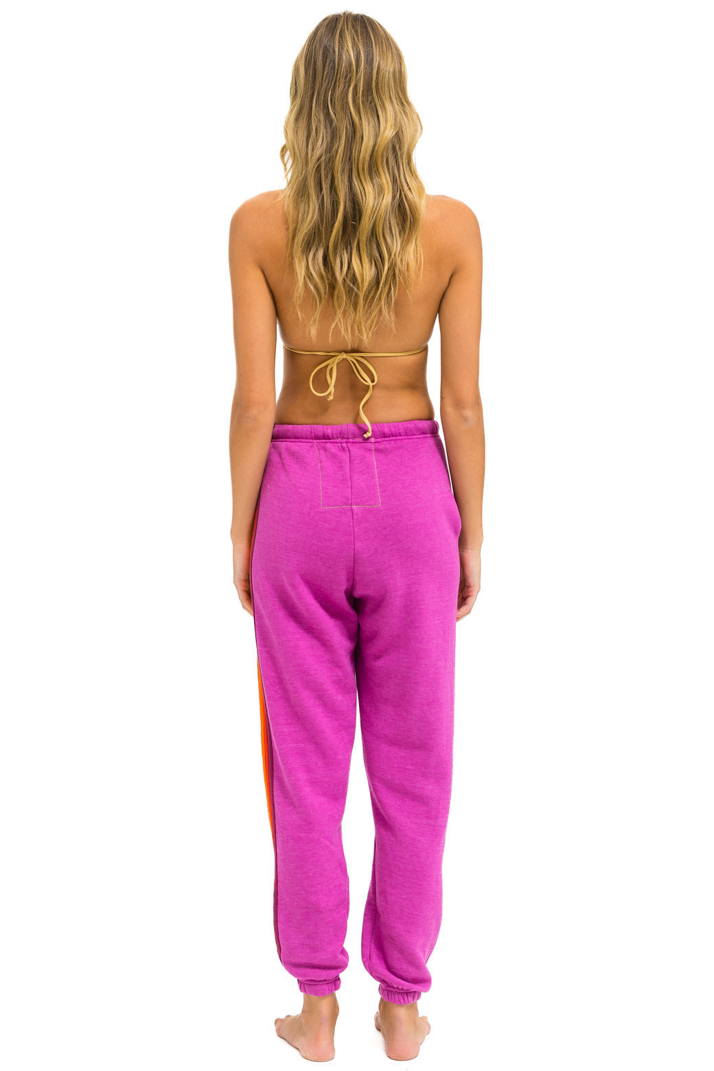 Aviator Nation - 5 Stripe Sweatpants - Magenta // Orange // Yellow